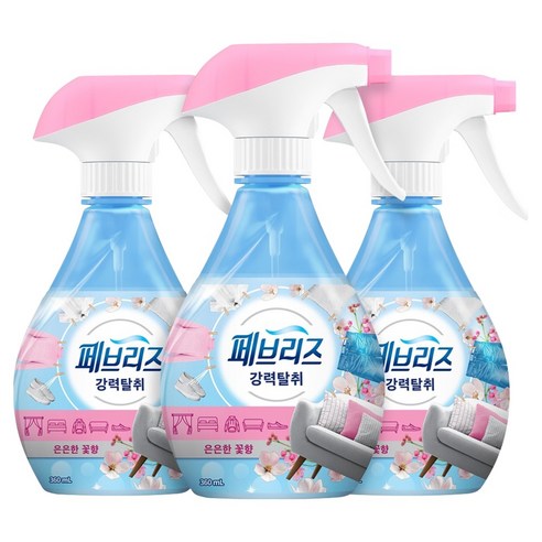 페브리즈 섬유탈취제 은은한 꽃향 본품, 360ml, 3개